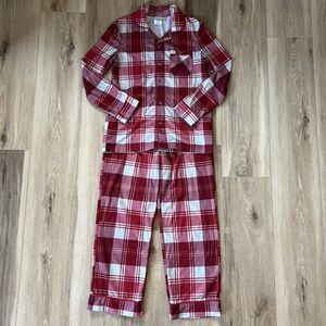Girls Boys Red Tartan Plaid PJs Valentines Day Pajama Hearth & Home Magnolia 10